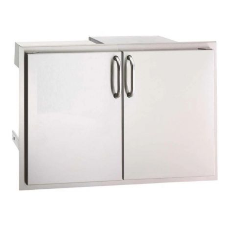 Double Doors w/Trash Tray & Dual Drawers