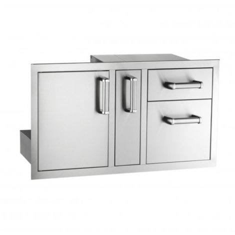 Access Door with Platter Storage & Double Drawer
