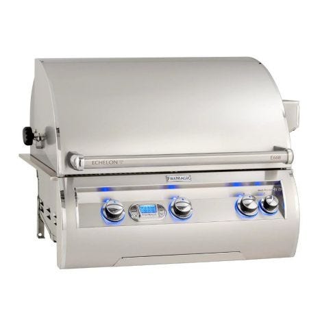 Fire Magic 30" 3-Burner Echelon Diamond E660i Built-In Gas Grill w/ Rotisserie & Analog Thermometer