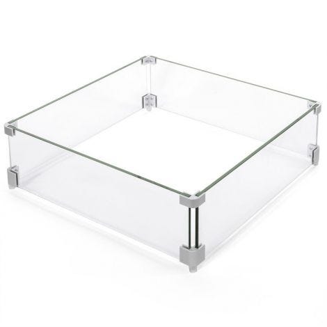 Pyromania Fire Caballo Glass Wind Shield - Clear 24"x24" Fits Models Caballo