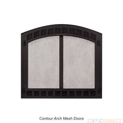 Majestic Contour Cabinet Style Mesh Doors With Frame - Black CONTOUR60BK