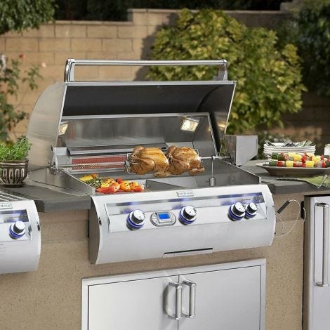 Fire Magic 36" 3-Burner Echelon Diamond  Built-In Gas Grill With Digital Thermometer