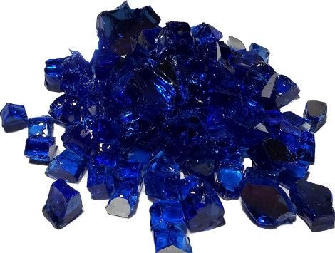 Cobalt Blue Fire Glass