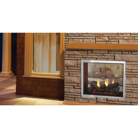 Majestic 36" Fortress Indoor/Outdoor See-Through Gas Fireplace