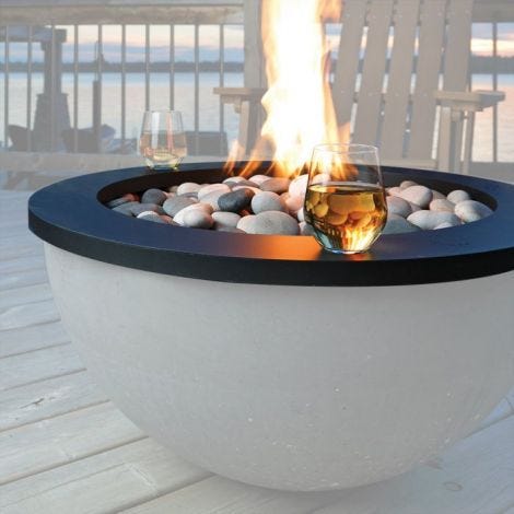 Kingsman Decorative Charcoal Trim Ring for FPB30 Fire Bowl - Charcoal