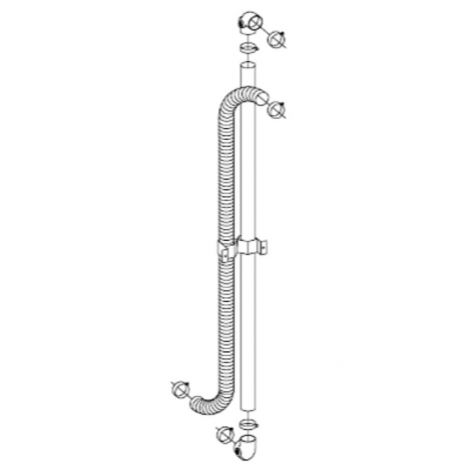 Empire 54" DVE1 Intake/Exhaust Extension-Kit Direct-Vent Wall Furnace Accessory (54-in. kit w/ 2 elbows, for extended vent runs), fits DV20E, DV40E