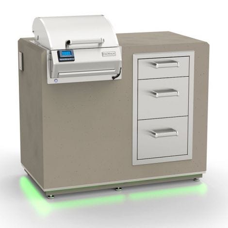 Fire Magic ID251-D-44SM Electric Grill Island w/ Triple Drawers