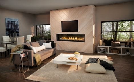 Napoleon Luxuria 74" Single Sided Direct Vent Gas Fireplace