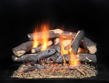 Majestic 3-Tier Fireside Grand Oak Gas Log Set