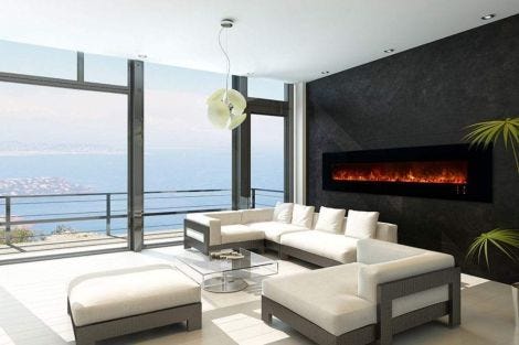 Modern Flames 100" CLX 2 Built-In / Wall Mounted Electric Fireplace