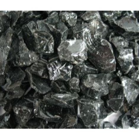 Majestic Crushed Glass Media for Twilight Modern See-Through Gas Fireplace, Ebony (black)