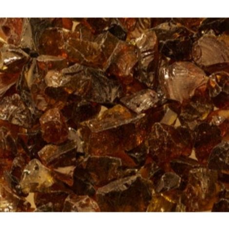 Majestic Crushed Glass Media for Twilight Modern See-Through Gas Fireplace, Amber