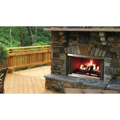 Majestic 42" Montana Outdoor Stainless Steel Wood Fireplace