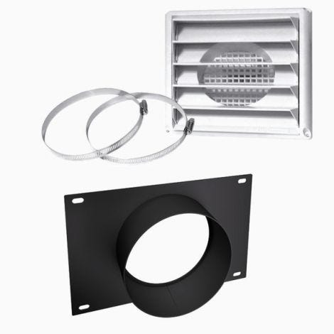 5"? FRESH AIR INTAKE KIT FOR WOOD STOVE ON PEDESTAL
