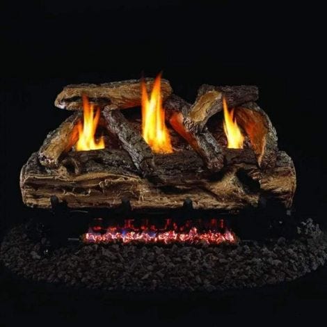 Real Fyre 30" Split Oak Vent Free Gas Log Set (Compatible with G9 Burner Only)