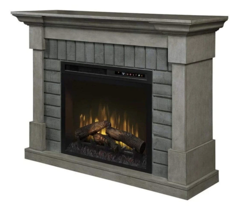 Royce Mantel in Smoke Stack grey finish