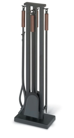 Pilgrim 32" 4-Piece Burnished Bronze Handles Contemporary Tool Set