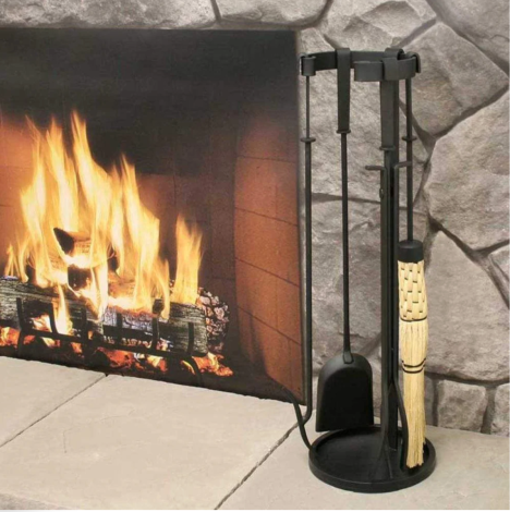 Pilgrim 22" 4-Piece Black Mid Century Tool Set