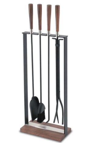 Pilgrim 35" 4-Piece Hampton Walnut Handle Tool Set Soft Nickel
