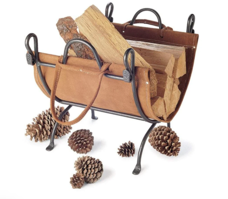 Pilgrim 24" Folding Log Carrier - Burnished Bronze
