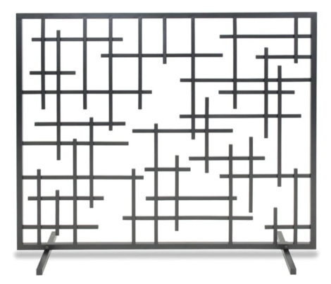 Pilgrim 39" Contemporary Summer Screen – No Mesh - Black