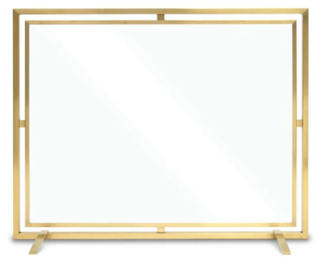 Pilgrim 39" Burnished Brass Floating Glass Single Panel