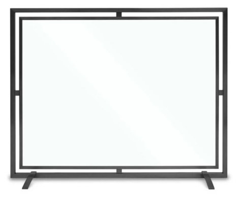 Pilgrim 39" Black Floating Glass Single Panel
