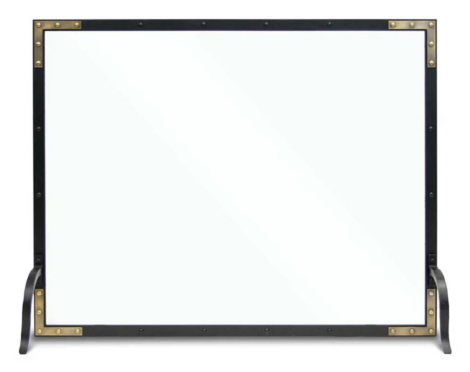 Pilgrim 39" Black Refined Rivet Single Panel Glass
