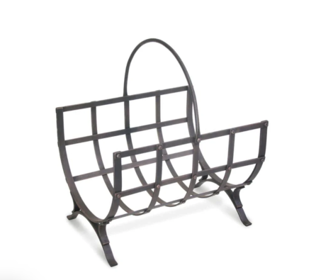 Pilgrim 18" Distressed Bronze Manor Wood Holder