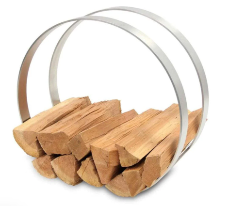 Pilgrim 24" Stainless Steel Modern Wood Holder