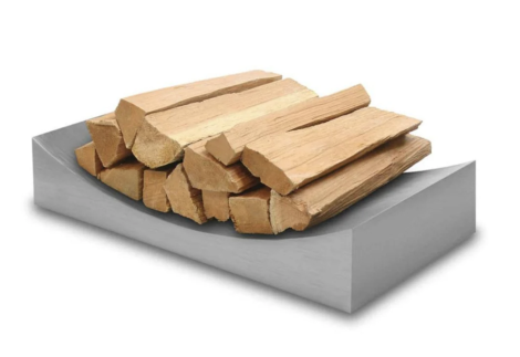 Pilgrim Brushed Stainless Steel Minimalist Wood Holder