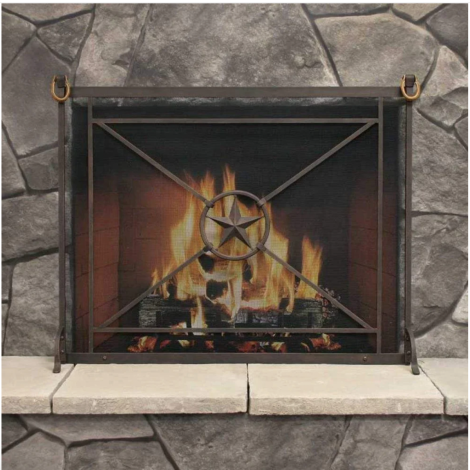Pilgrim 40" Distressed Bronze Western Star Single Panel