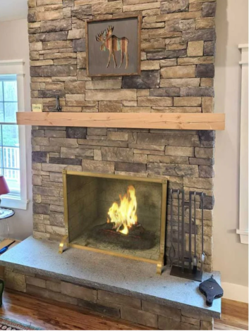 Pilgrim 39" Burnished Brass Hurley Single Panel