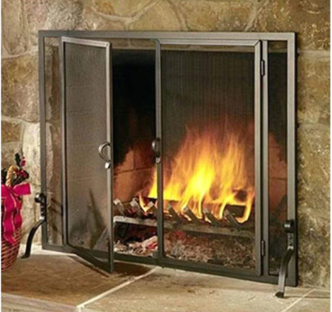 Pilgrim Burnished Bronze FGND Full Height Door Mesh - 39"W x 31"H