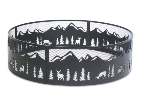 Pilgrim 36" High Temp Black Nature Fire Ring