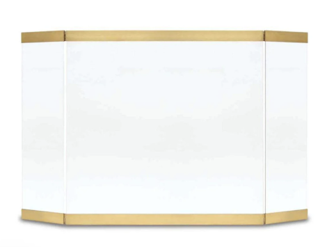 Pilgrim 46" Burnished Brass Modern Glass Tri Panel