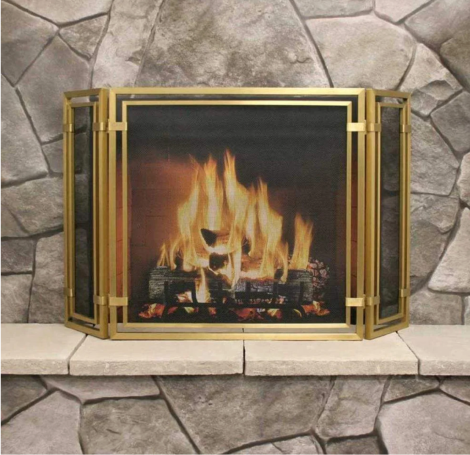 Pilgrim 50" Burnished Brass Sinclair Tri Panel