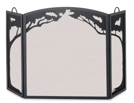 Pilgrim 52" Matte Black Grand Oak Tri-Panel