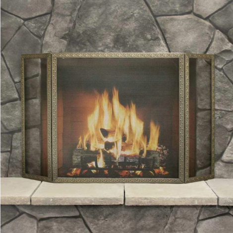 Pilgrim 48" Ballard Embossed Tri Panel - Distressed Bronze