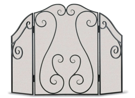 Napa Forge 51" Antique Scroll 3 Panel Folding Screen - Burnished Bronze
