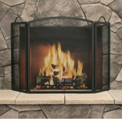 Napa Forge 48" Traditional Arch 3 Panel Folding Screen - 48.5" x 37"