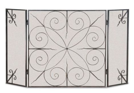 Napa Forge 52" Black Elements 3 Panel Folding Screen