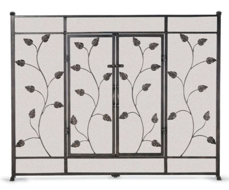 Napa Forge 44" Leaf & Vine Flat Screen with Doors - Black