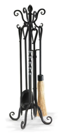 Napa Forge 33" Victorian Fireplace Tool Set - Brushed Bronze