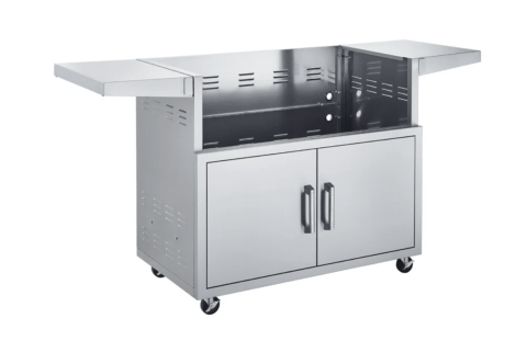 Broilmaster 42" Stainless Steel Cart with 2 Doors and 2 Fold-Down Side Shelves