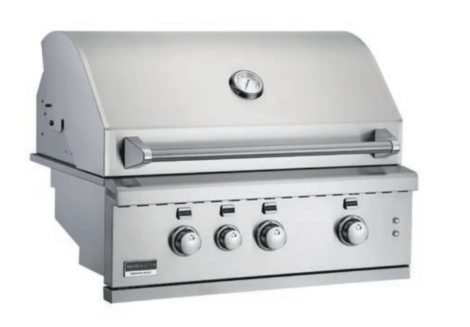 Broilmaster 34" Stainless Steel Built-In 3-Burners Gas Grill Head with Work Lights, IR Burner and LED Controls