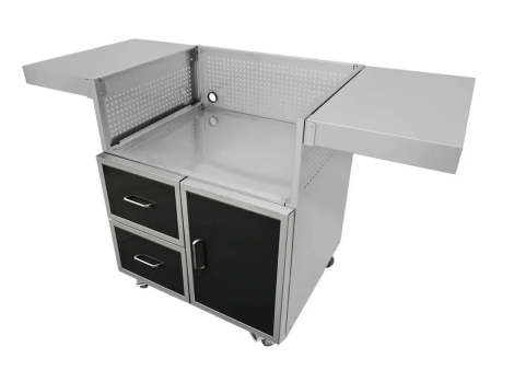Wildfire Black Stainless Steel Griddle Cart for 30" Griddle