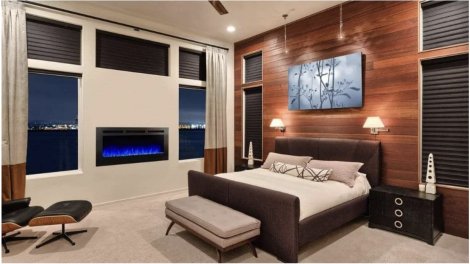 SimpliFire Allusion 48" Linear Electric Recessed Fireplace