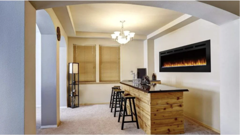 SimpliFire Allusion 60" Linear Electric Recessed Fireplace
