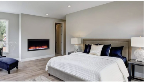 SimpliFire Allusion Platinum 72" Linear Electric Recessed Fireplace